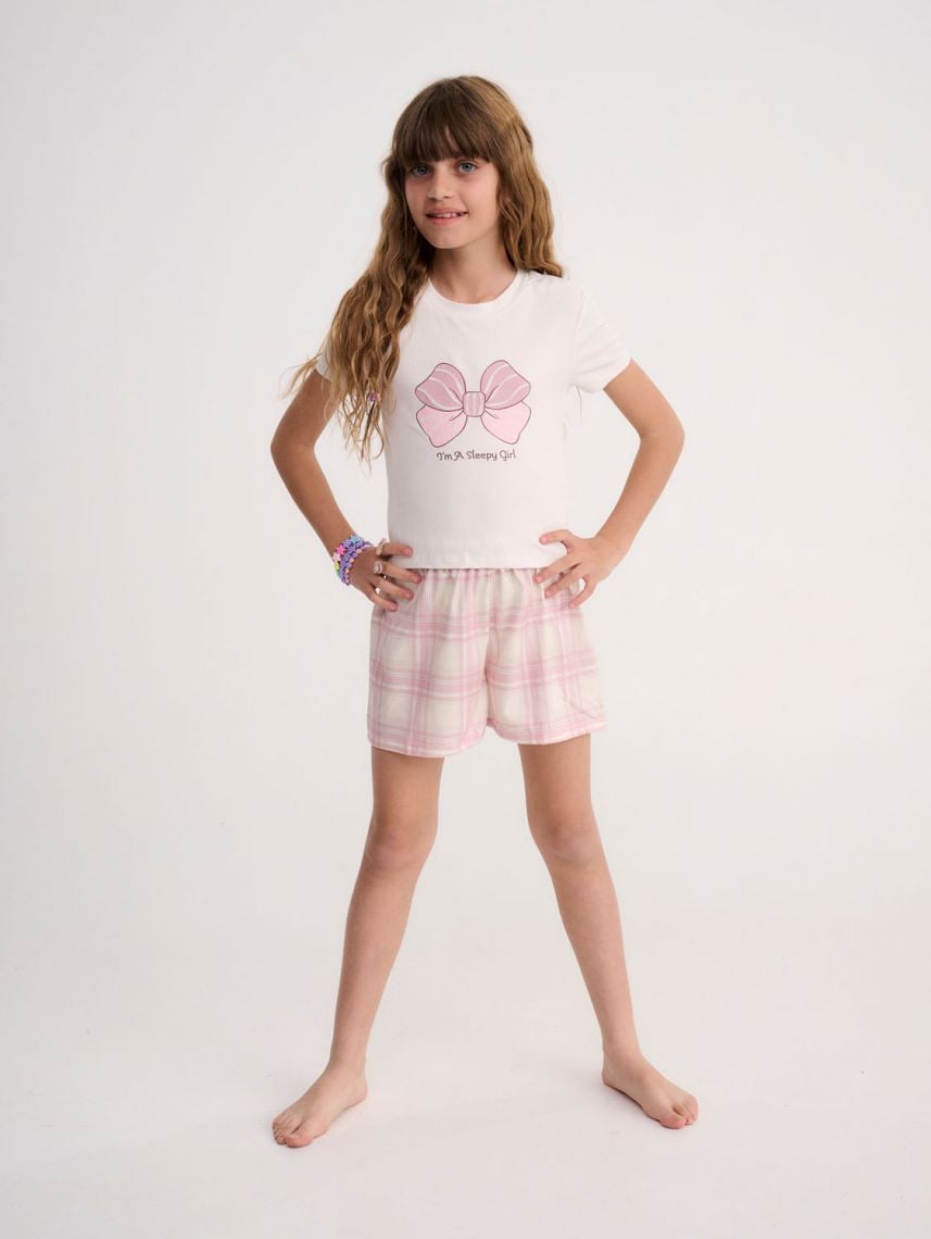 סט פיג’מה קצרה