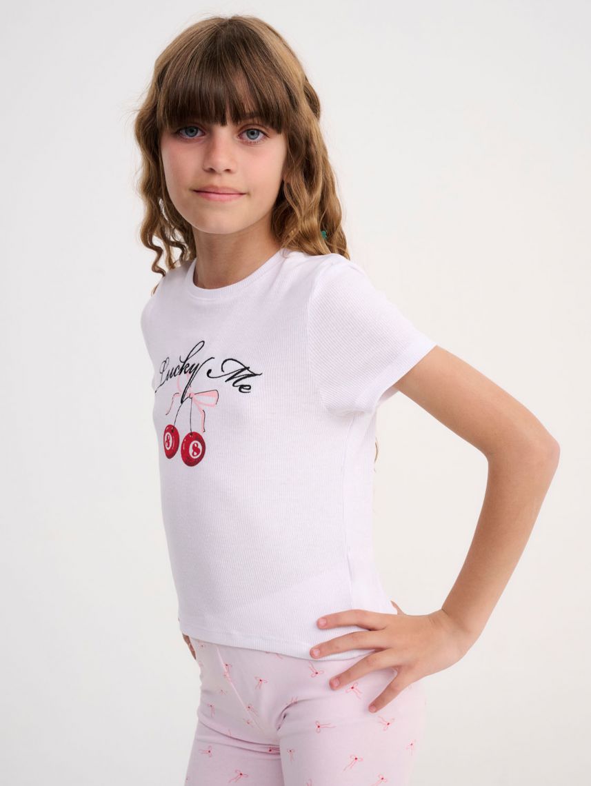 טי-שירט ריב עם הדפס