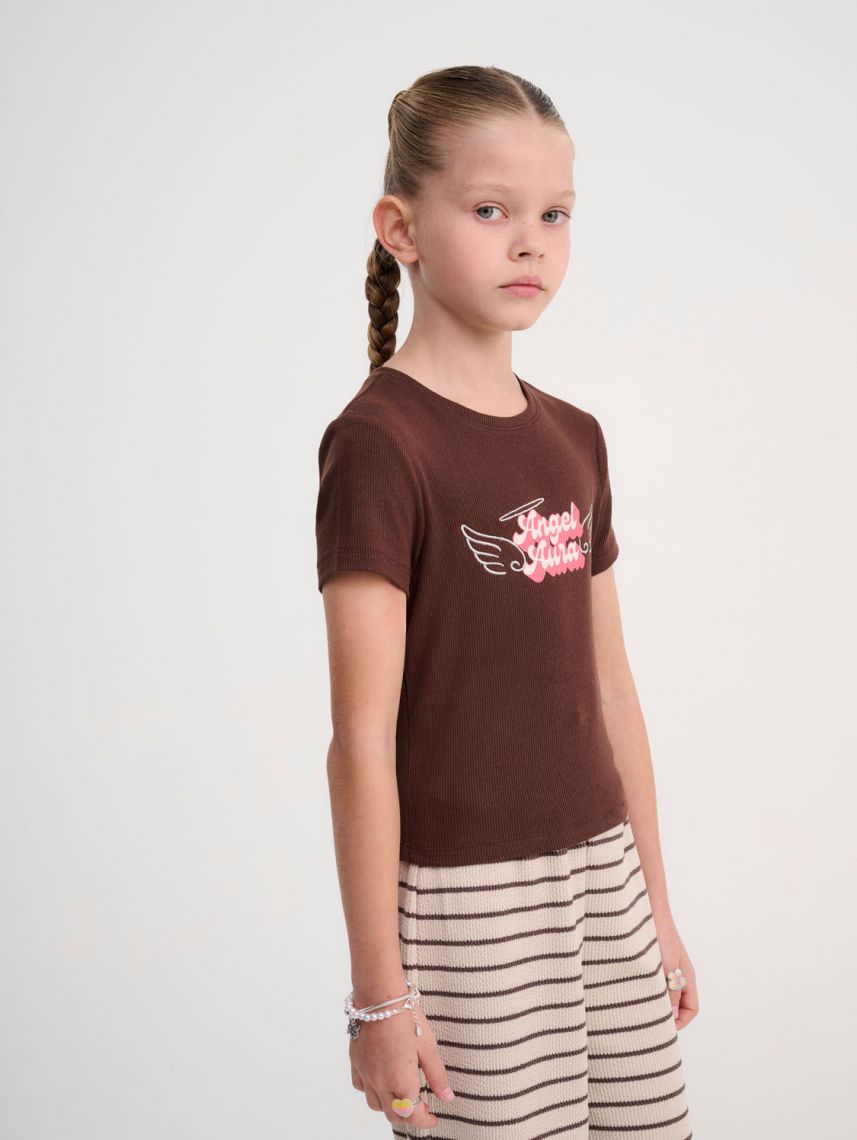 טי-שירט ריב עם הדפס