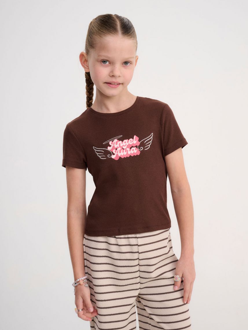 טי-שירט ריב עם הדפס