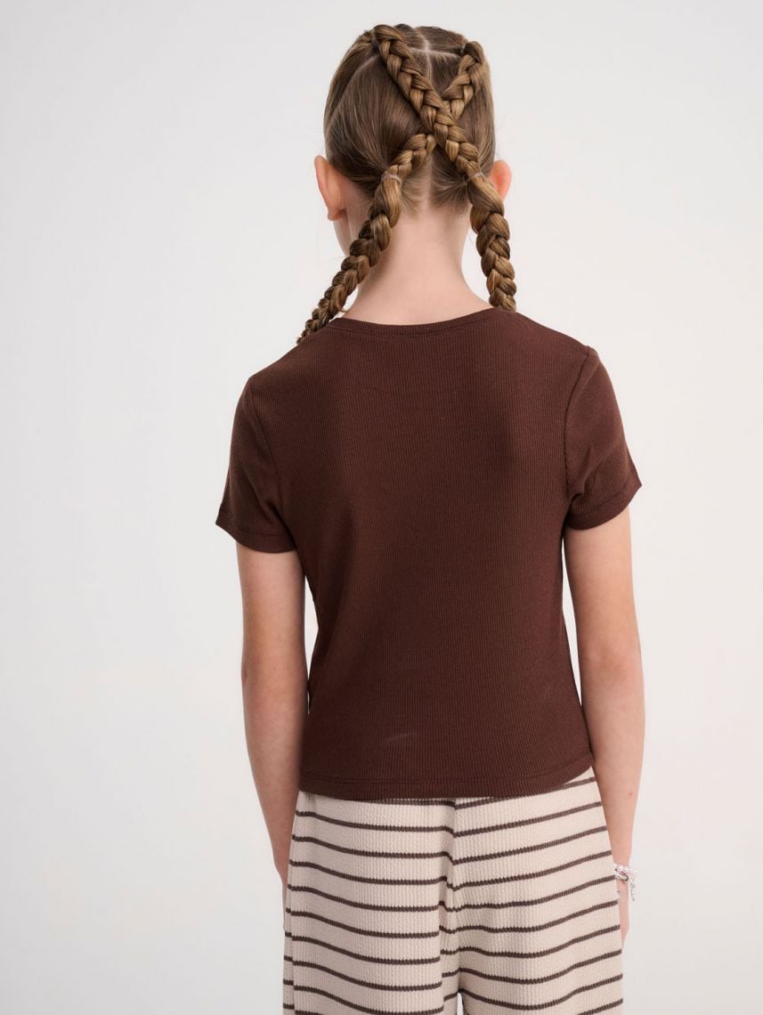 טי-שירט ריב עם הדפס