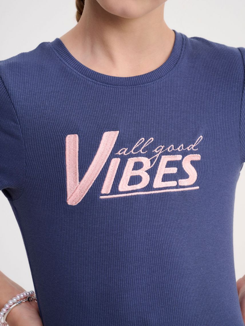 טי-שירט ריב עם הדפס