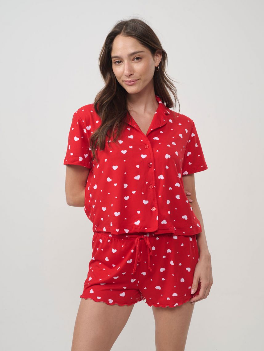 YMY BTN SHRT SHORT SET