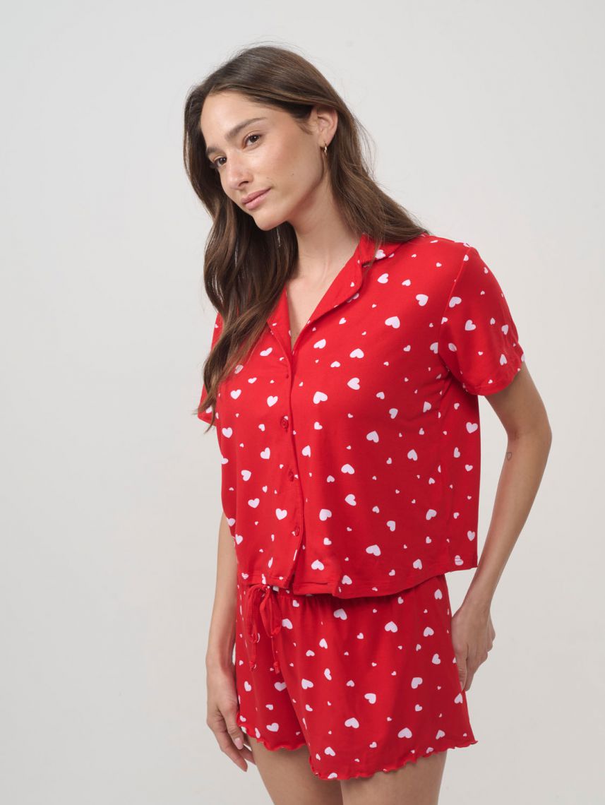 YMY BTN SHRT SHORT SET