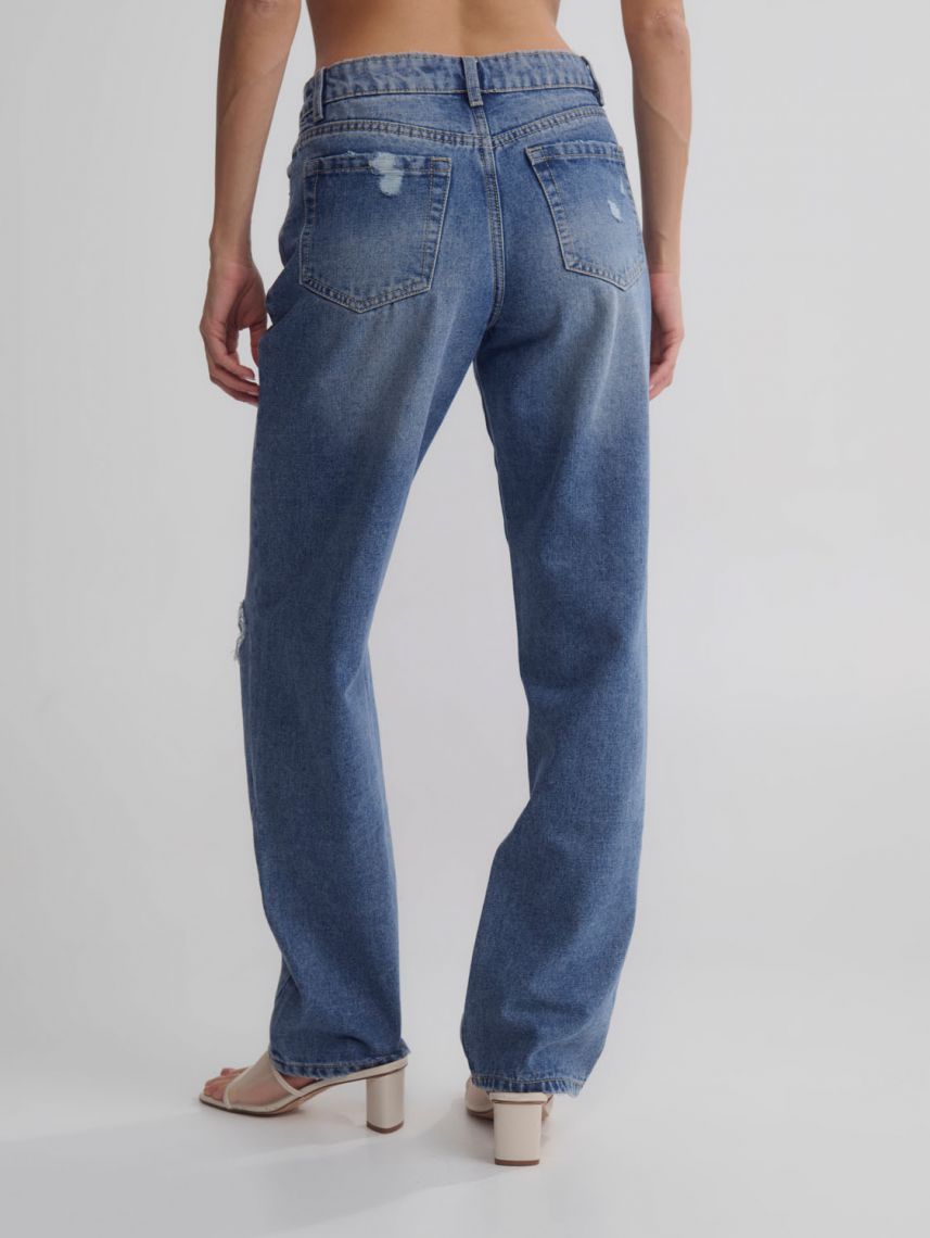 ג’ינס קרעים STRAIGHT