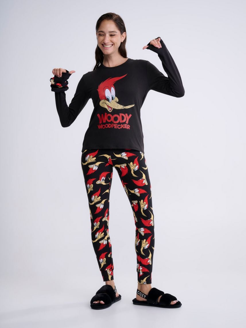 סט פיג’מה ארוכה | Woody Woodpecker