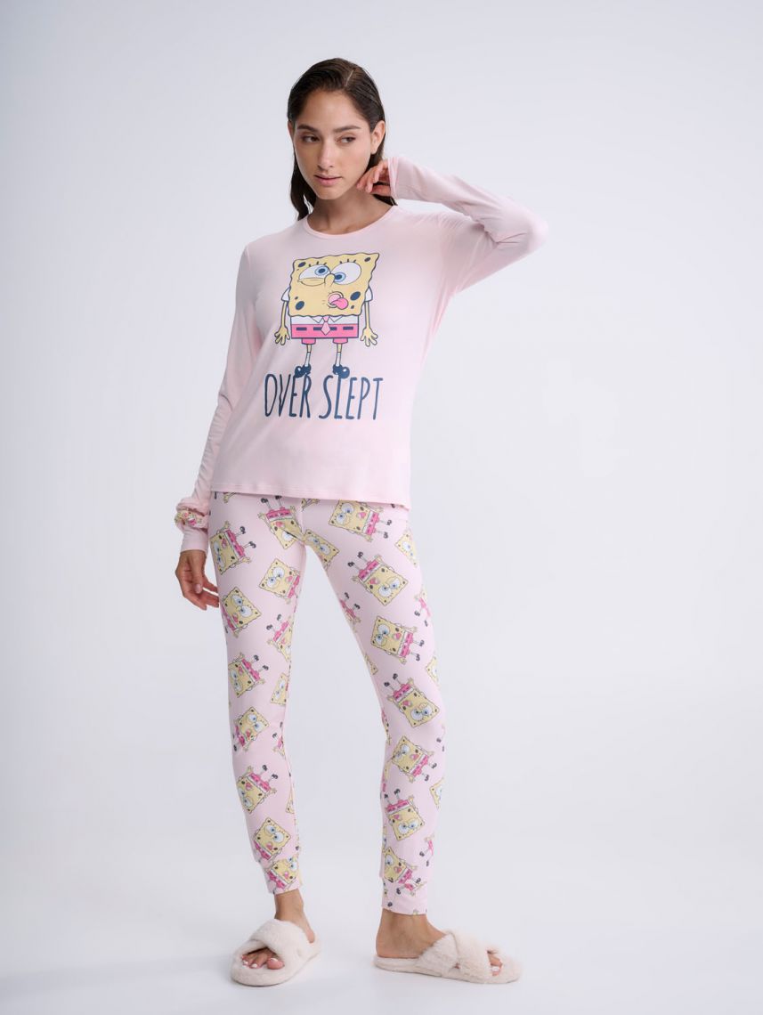 סט פיג’מה ארוכה | SpongeBob