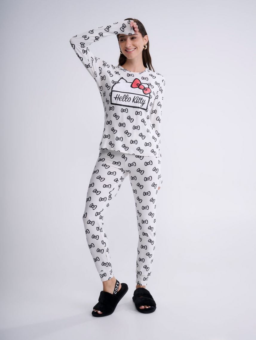 סט פיג’מה ארוכה | Hello Kitty