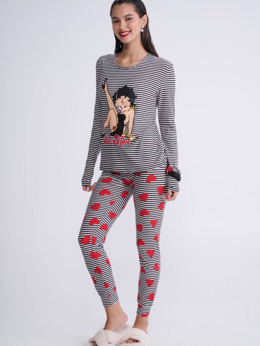 סט פיג’מה ארוכה | BETTY BOOP