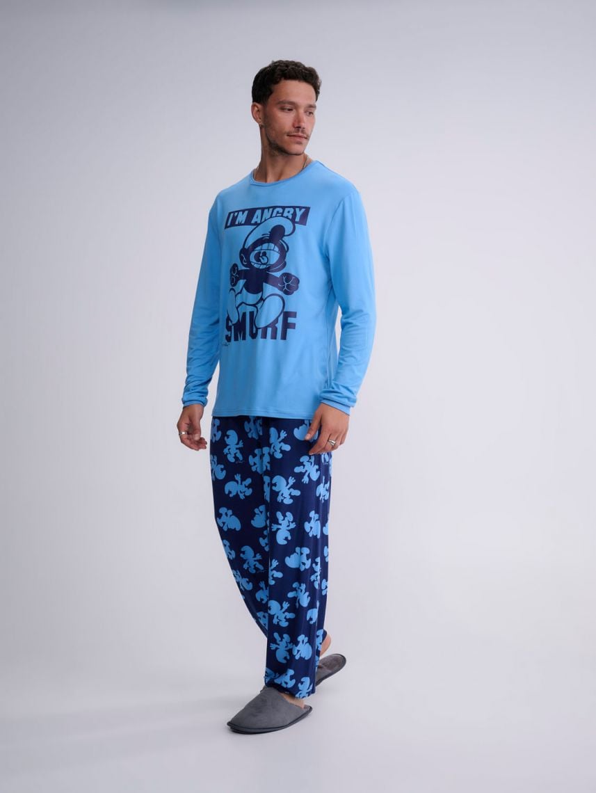 סט פיג’מה ארוכה | The Smurfs