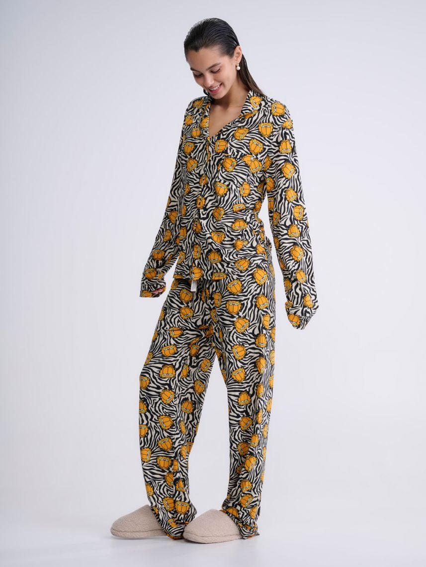 סט פיג’מה מכופתרת | Garfield