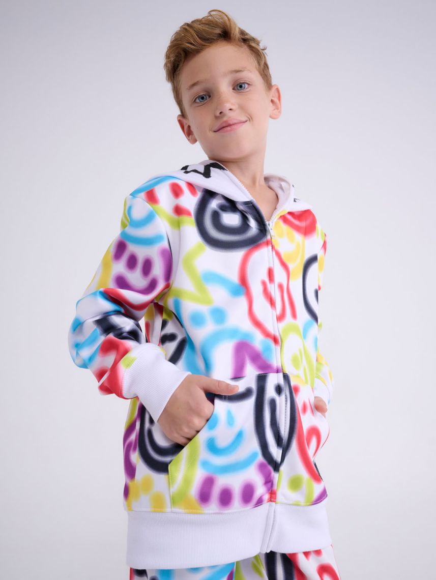 קפוצ’ון מסיכה סמיילי נאון