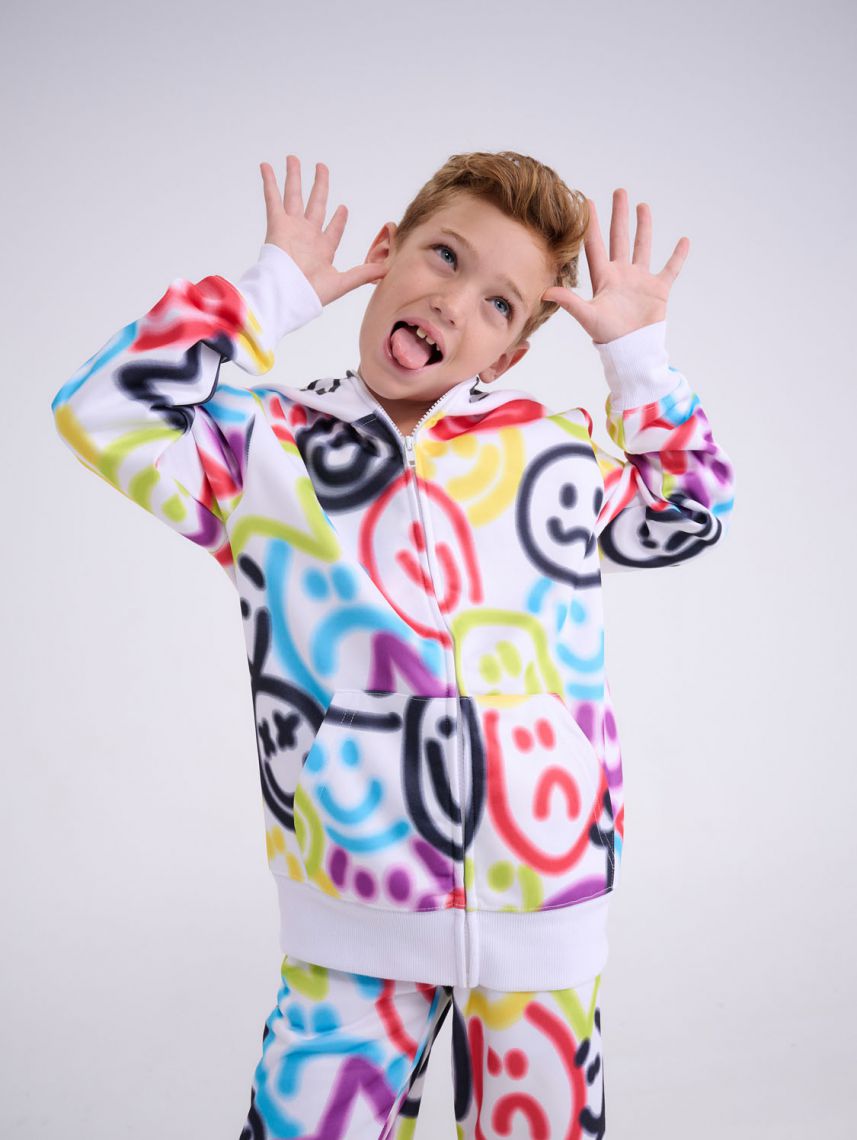 קפוצ’ון מסיכה סמיילי נאון