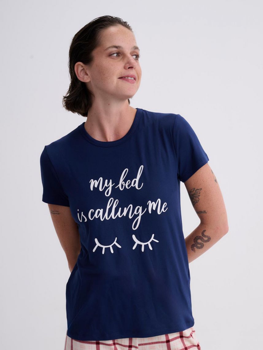 טי-שירט פיג’מה קצרה