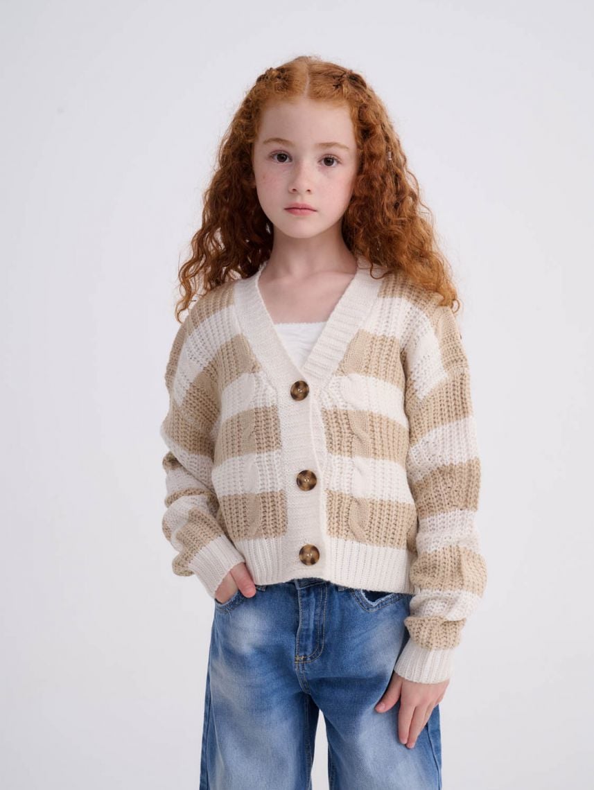 קרדיגן פסים סרוג