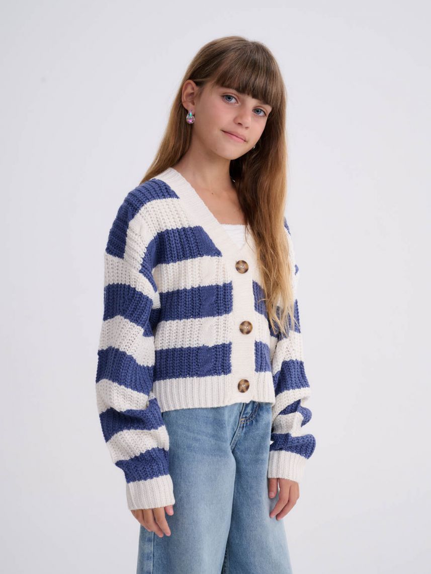 קרדיגן פסים סרוג