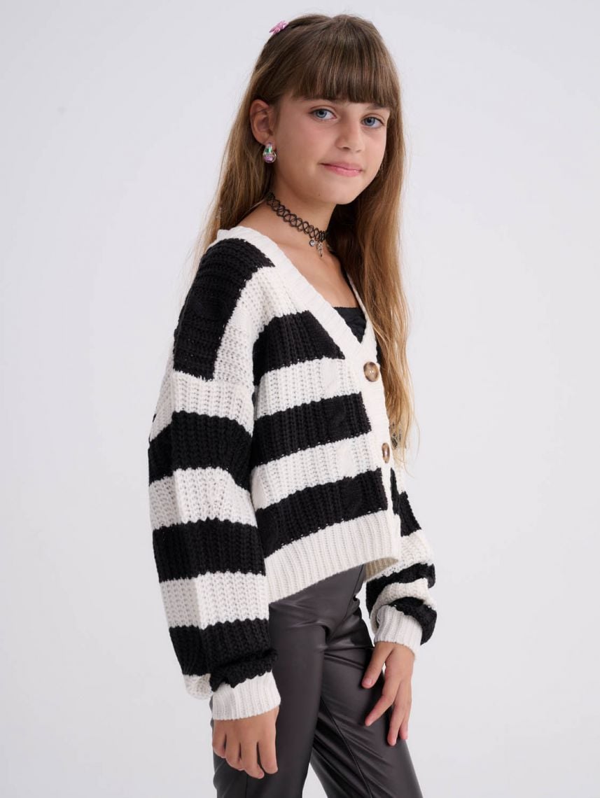 קרדיגן פסים סרוג