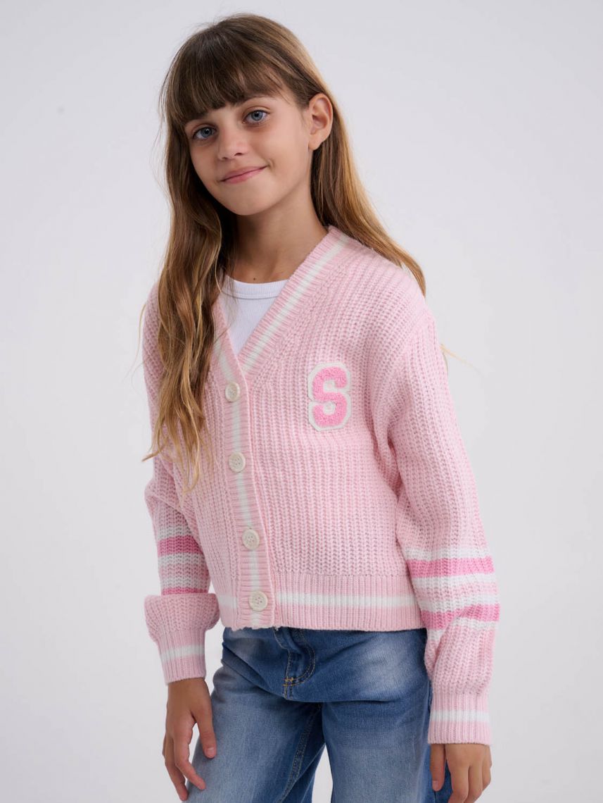 קרדיגן סרוג עם רקמה