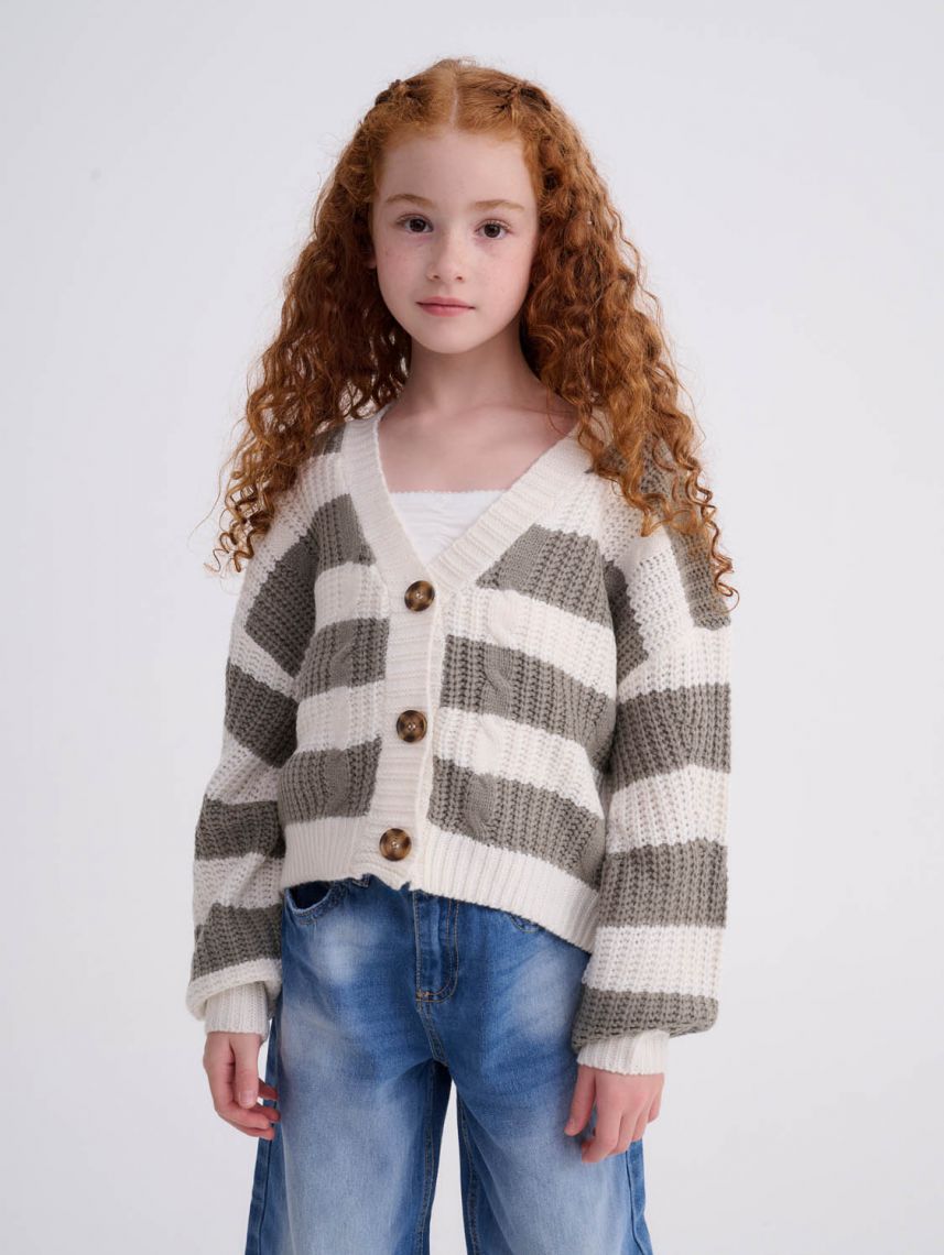 קרדיגן פסים סרוג