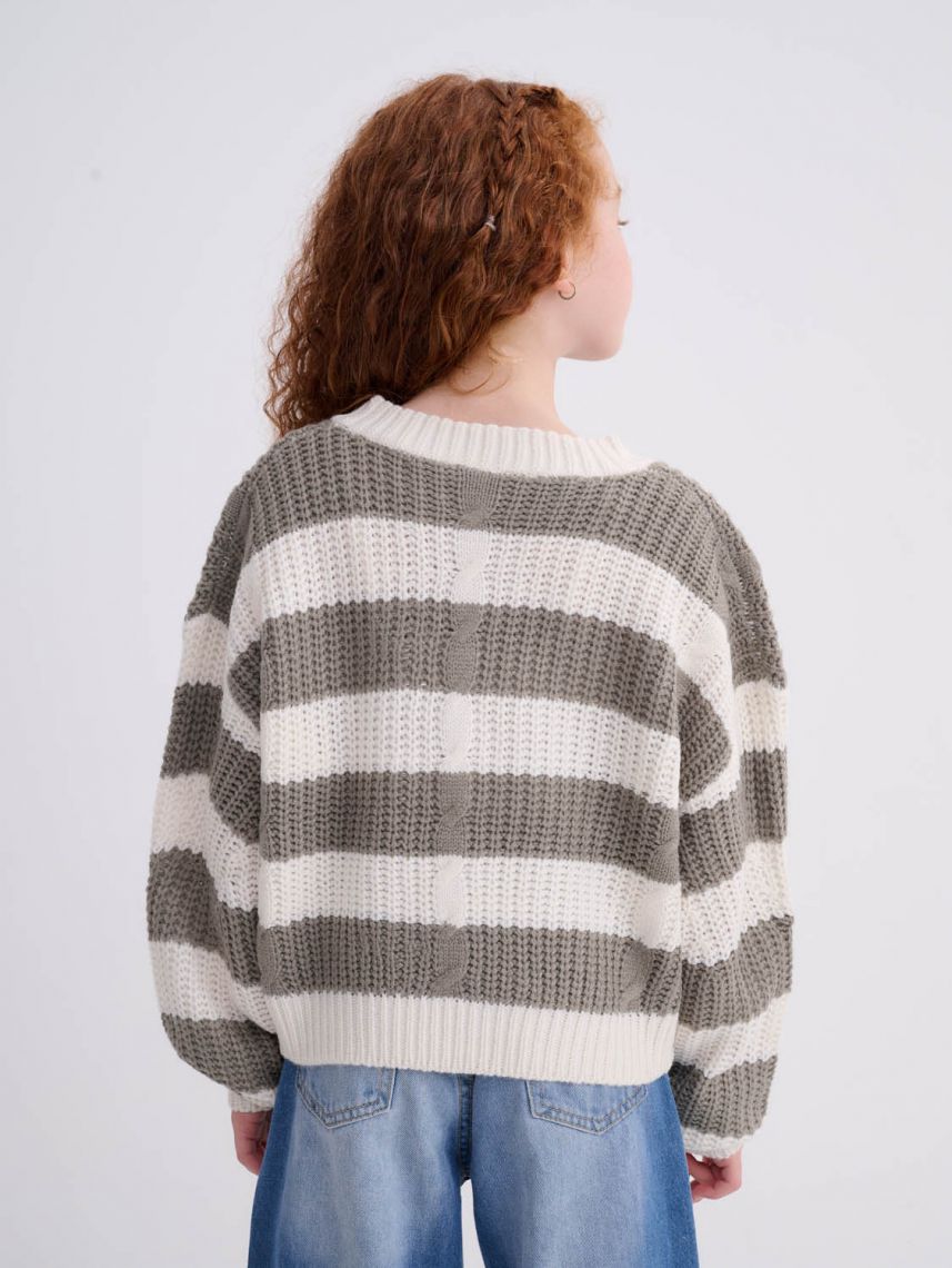 קרדיגן פסים סרוג