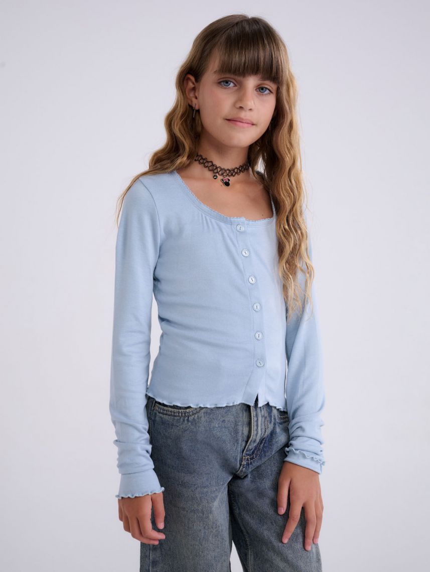 קרדיגן עם גופיה מחוברת