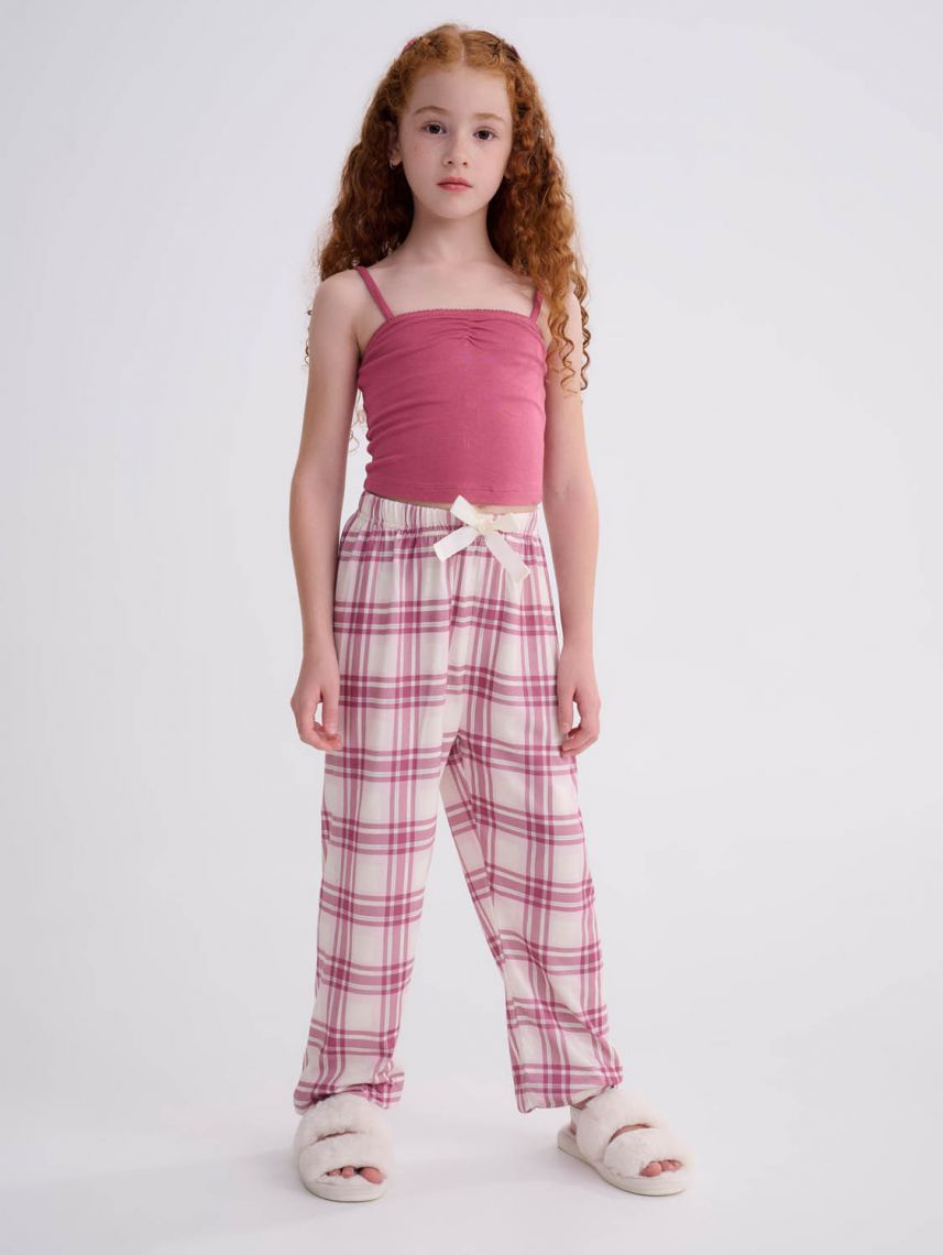 מכנסי פיג’מה משובצים