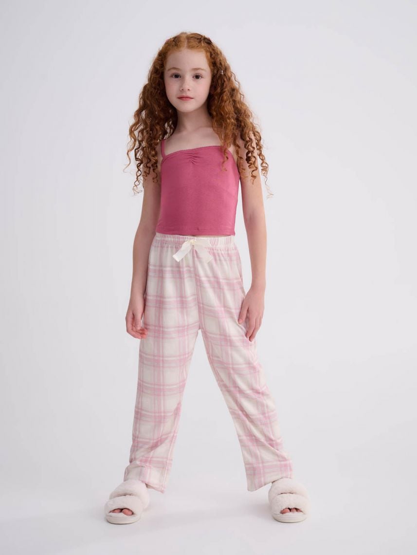 מכנסי פיג’מה משובצים