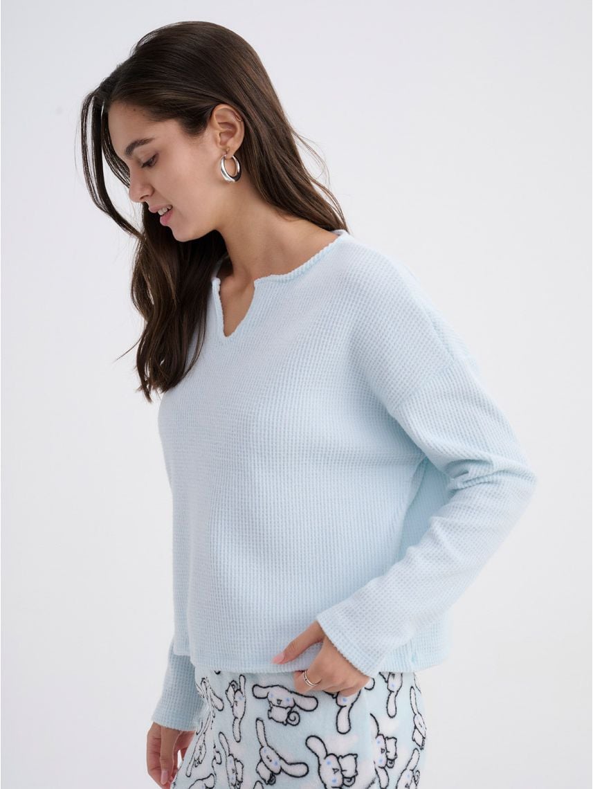 חולצת פיג’מה ופל ארוכה