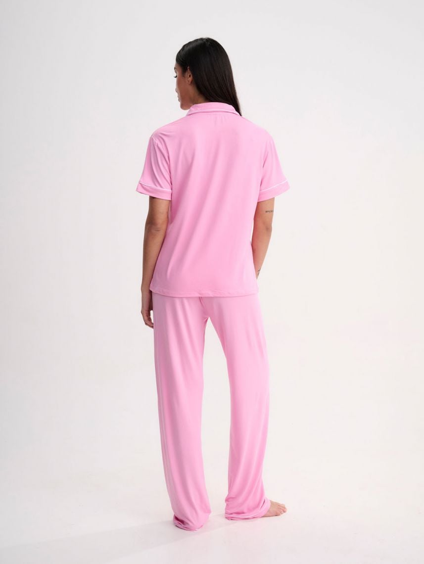 סט פיג’מה מכופתרת