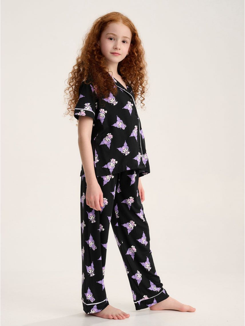 סט פיג’מה מכופתרת | KUROMI