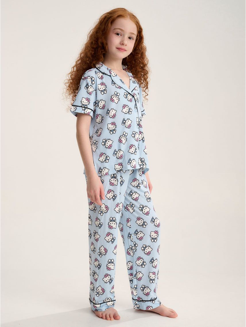 סט פיג’מה מכופתרת | Hello Kitty