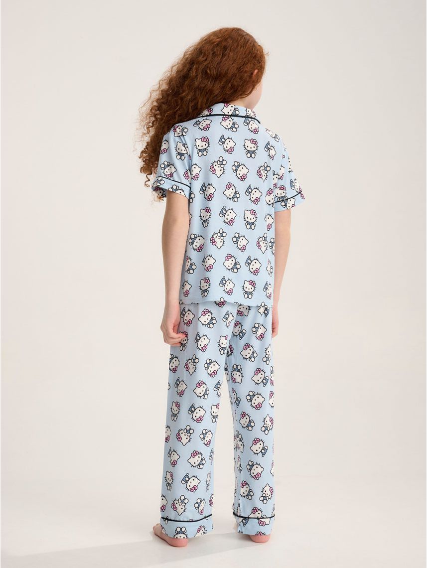 סט פיג’מה מכופתרת | Hello Kitty