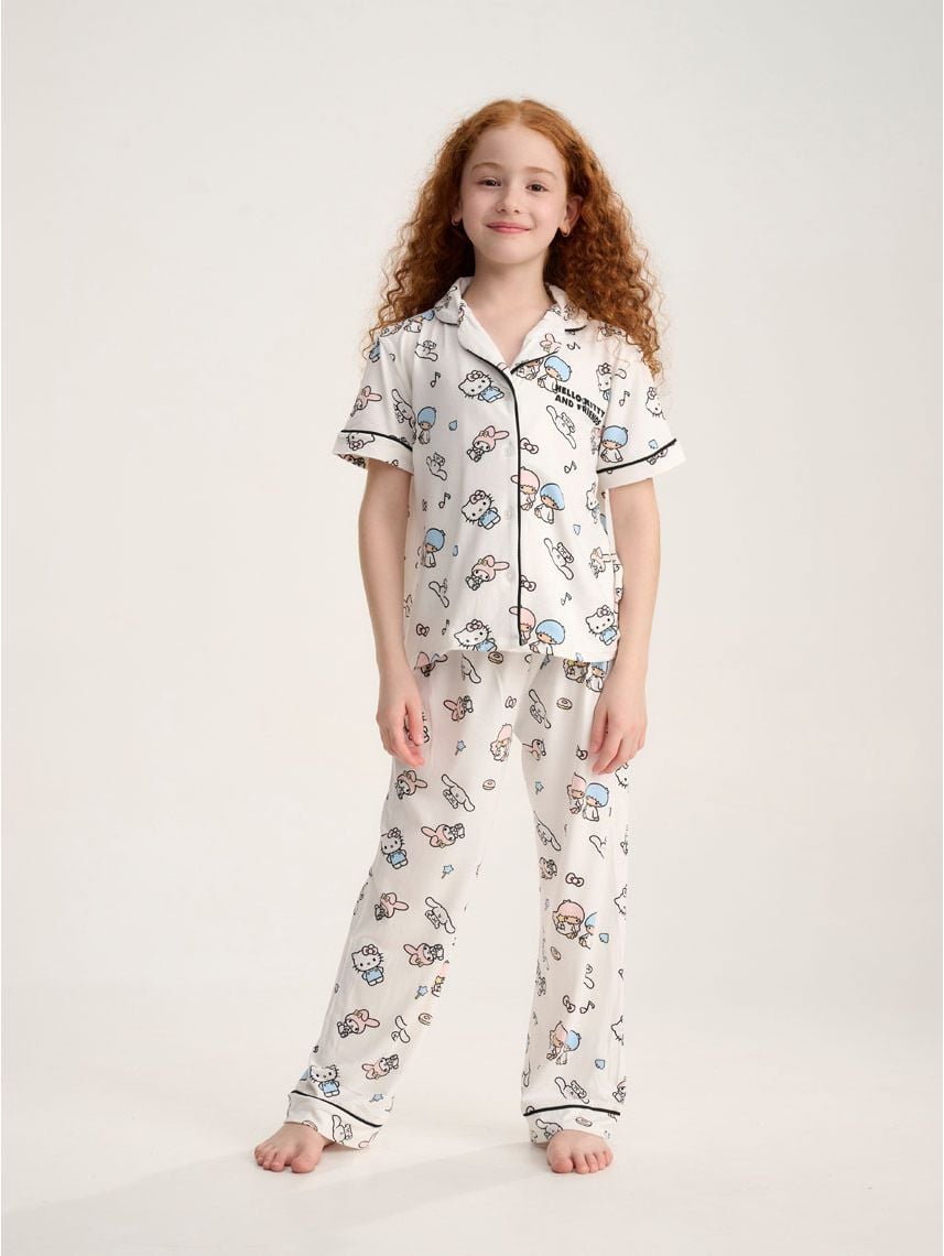 סט פיג’מה מכופתרת | Hello Kitty
