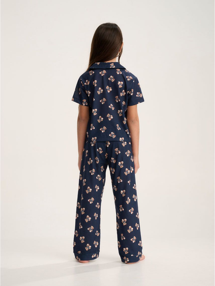 סט פיג’מה מכופתרת