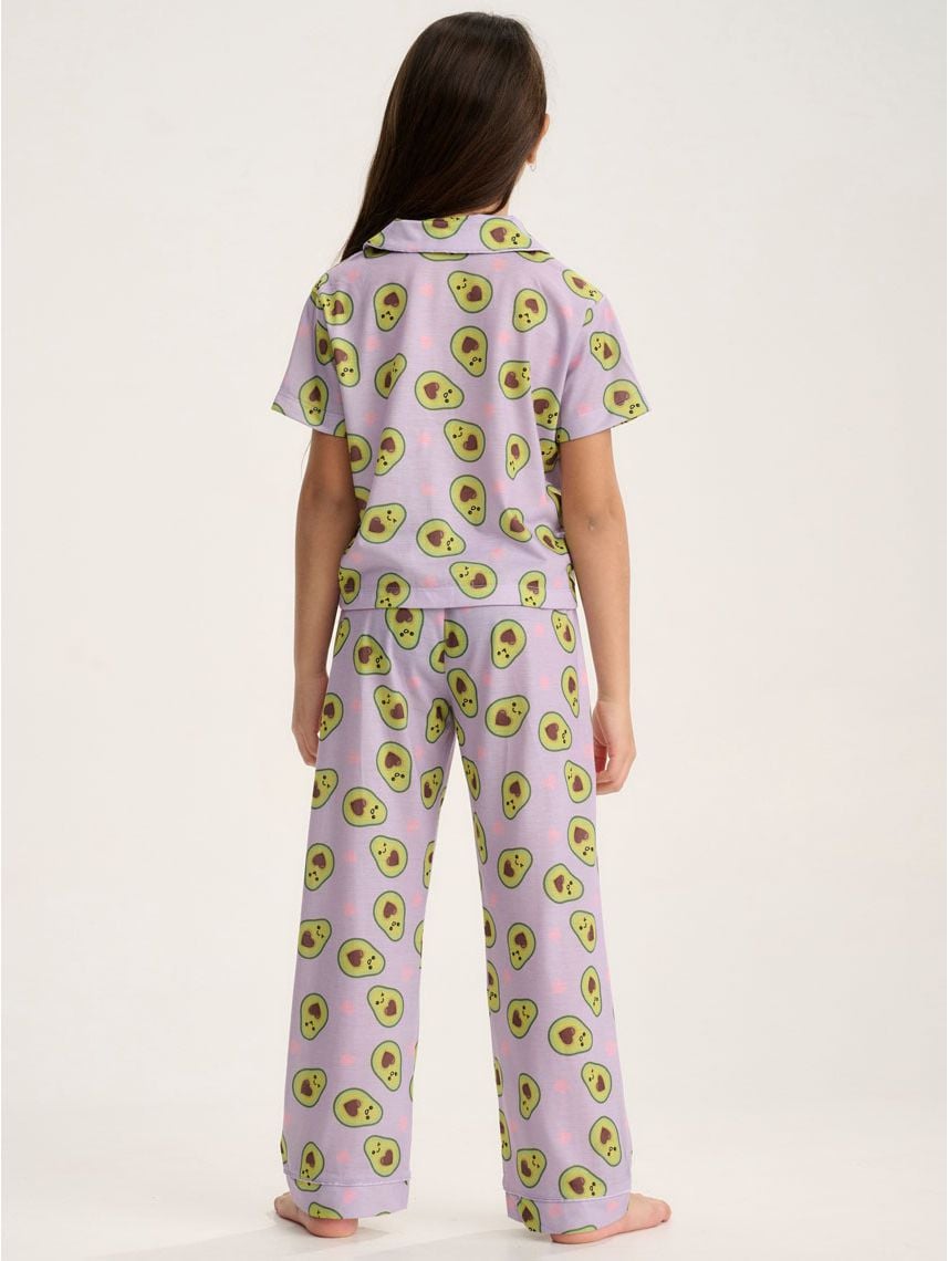 סט פיג’מה מכופתרת
