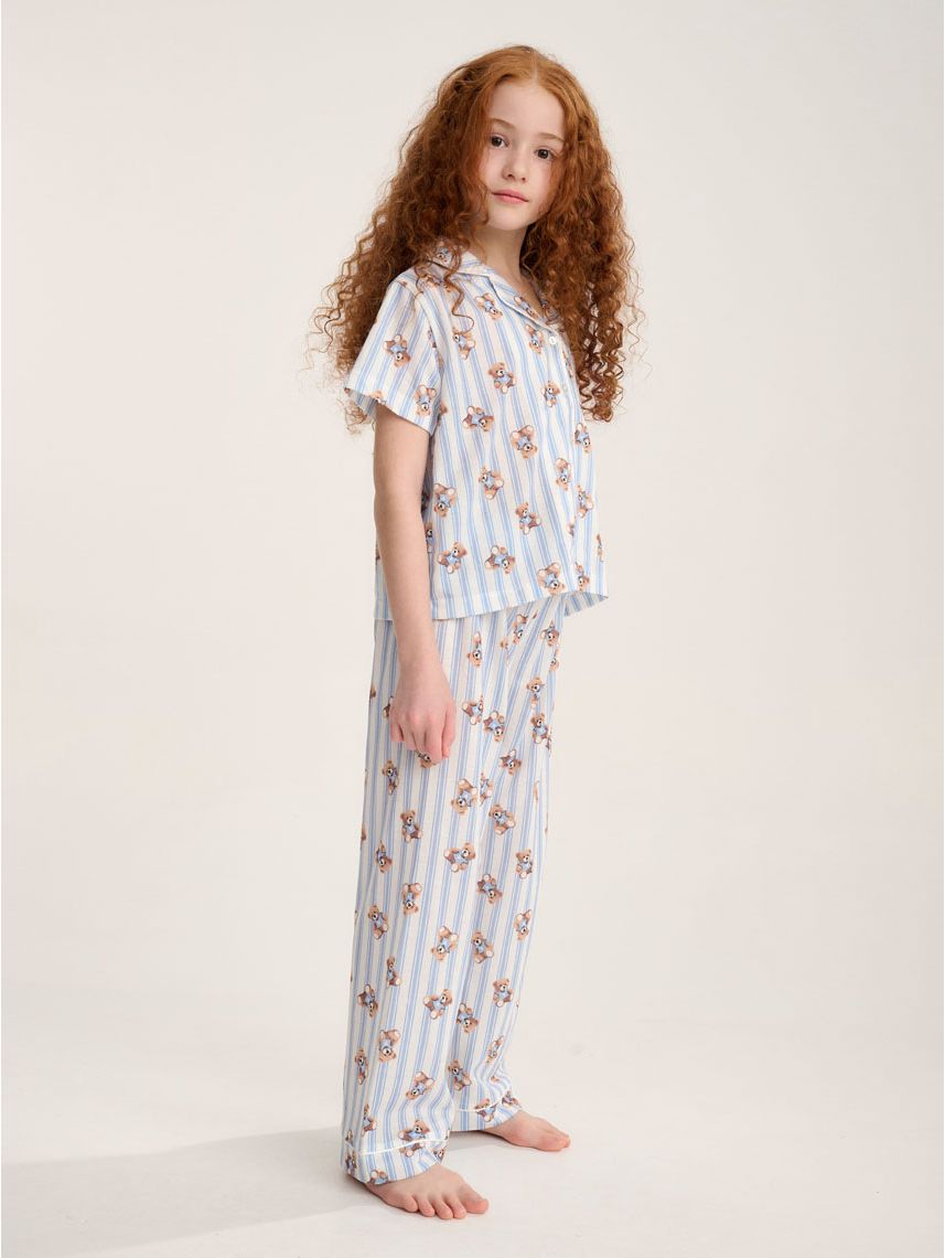 סט פיג’מה מכופתרת