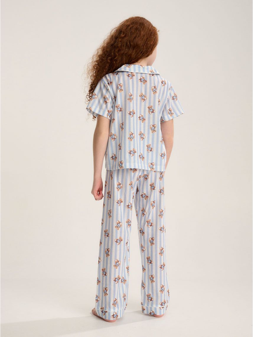 סט פיג’מה מכופתרת