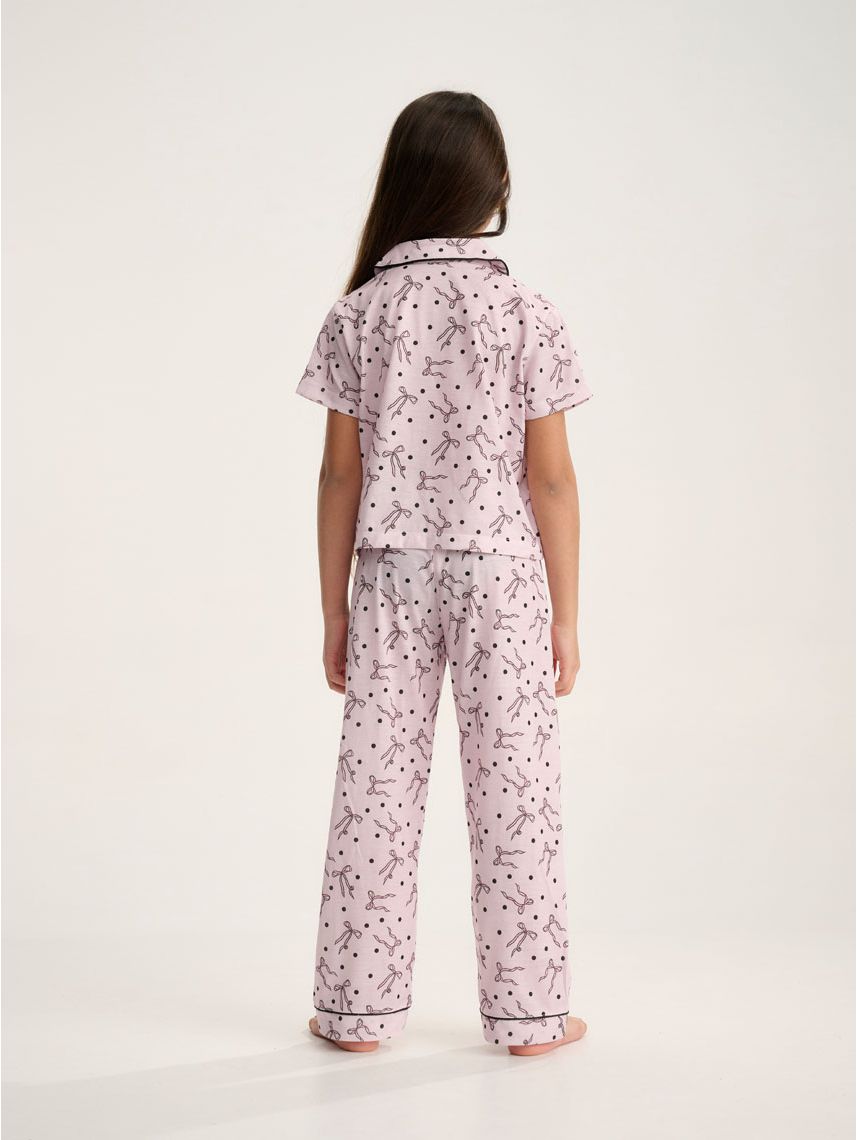 סט פיג’מה מכופתרת