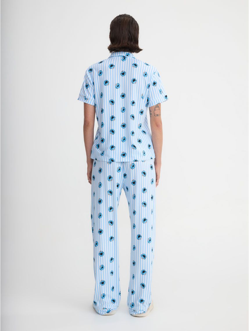 סט פיג’מה מכופתרת ארוכה | Sesame Street