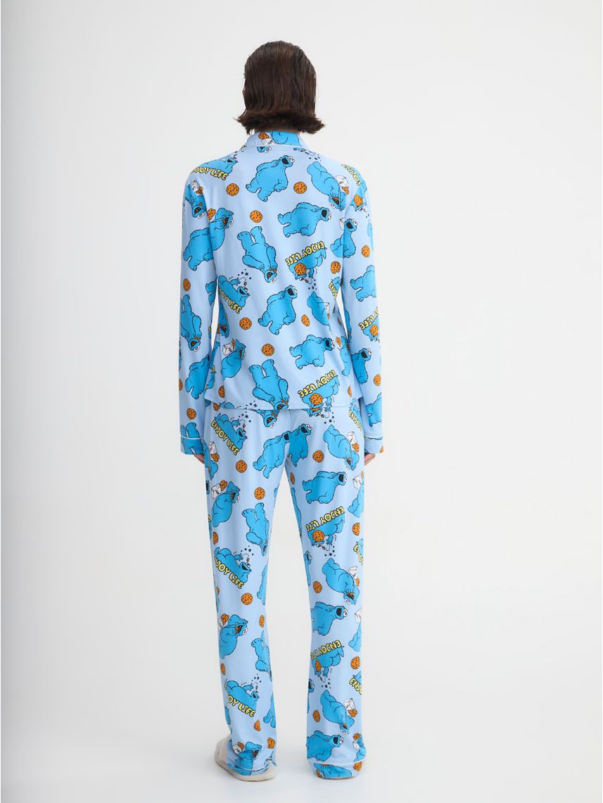 סט פיג’מה מכופתרת ארוכה | Sesame Street