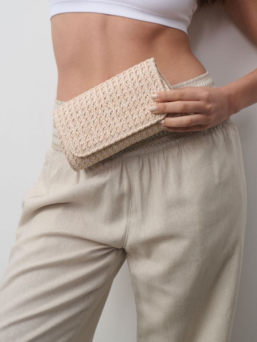 תיק קש סרוג