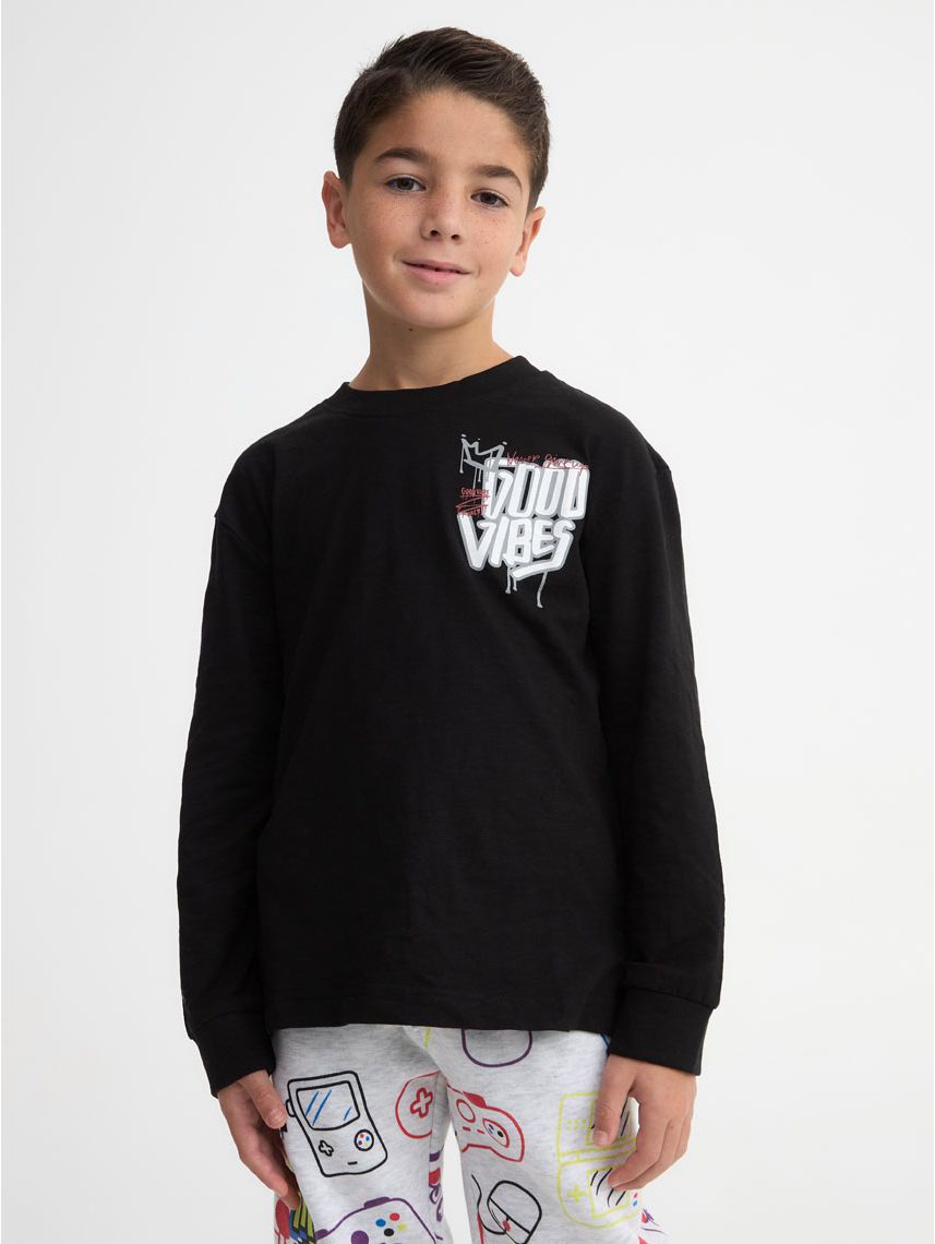 טי-שירט ארוכה עם הדפס