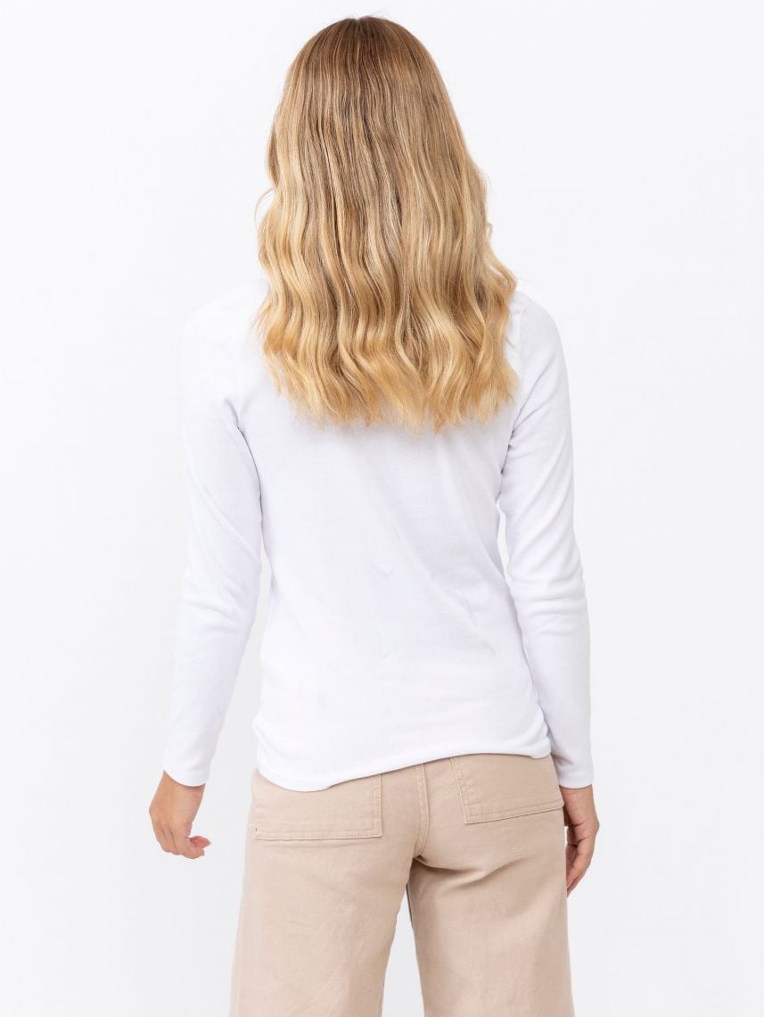 חולצת טי ארוכה צווארון עגול