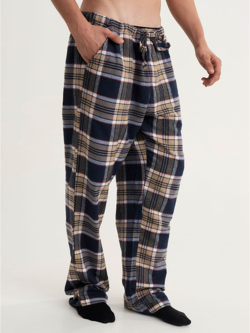 מכנסי פיג’מה ארוכים משובצים