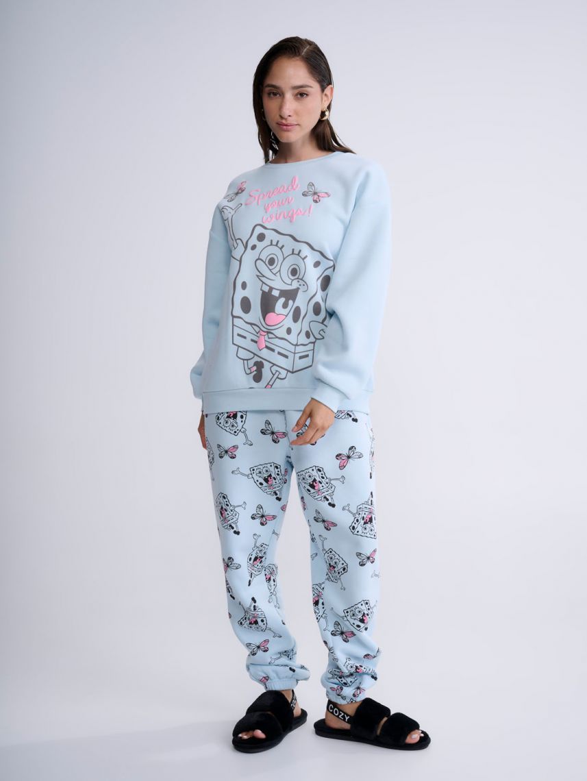 סט פיג’מה ארוכה | SpongeBob