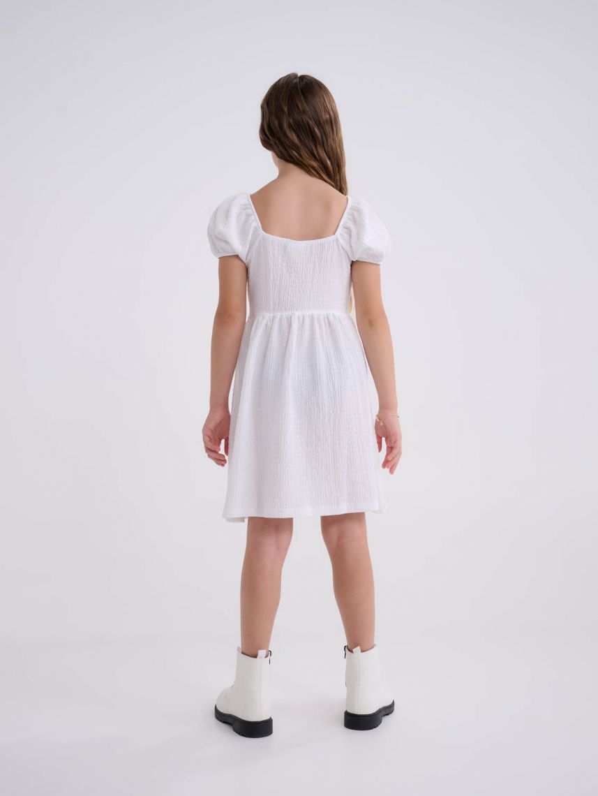 שמלה עם שרוולים תפוחים