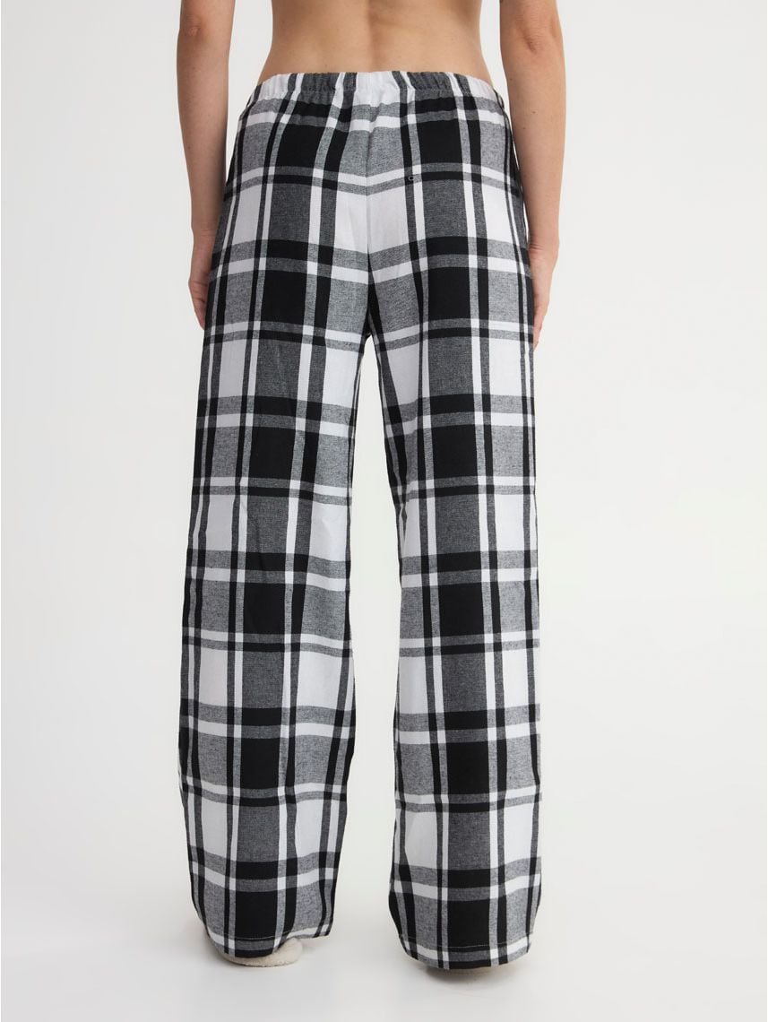 מכנסי פיג’מה ארוכים משובצים