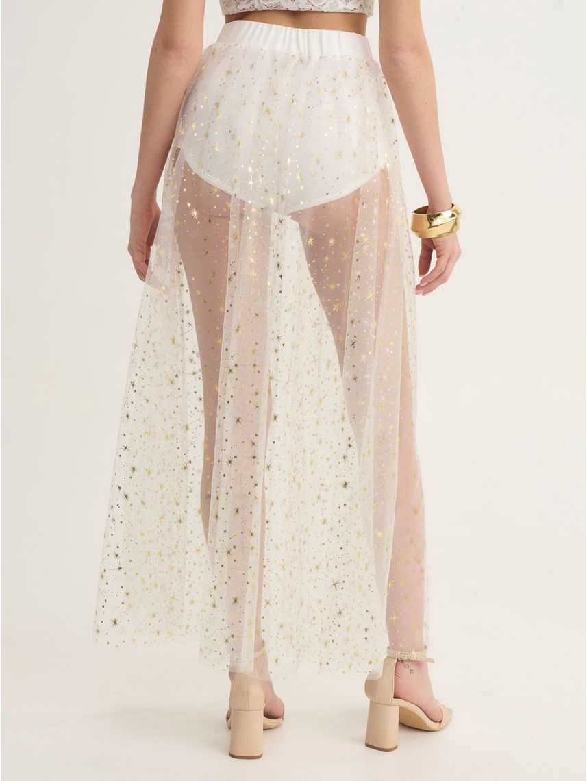 חצאית רשת נוצצת לתחפושת