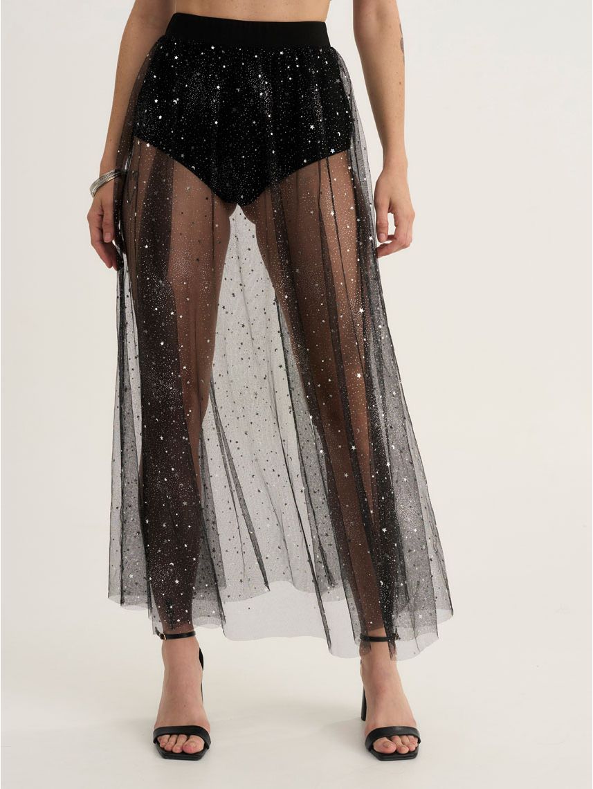 חצאית רשת נוצצת לתחפושת