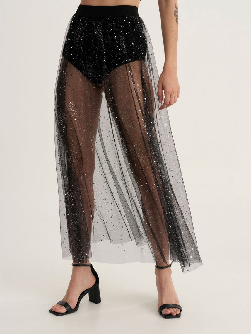 חצאית רשת נוצצת לתחפושת